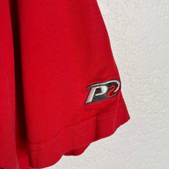 Wisconsin Red Embroidered T-Shirt P2 Hybrid Player XL College Game Day Tee - Picture 4 of 5